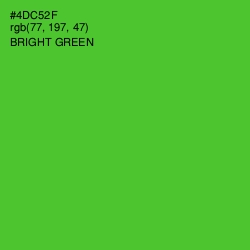 #4DC52F - Bright Green Color Image