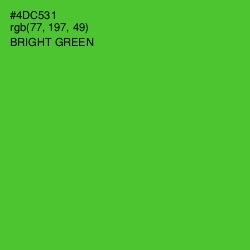 #4DC531 - Bright Green Color Image