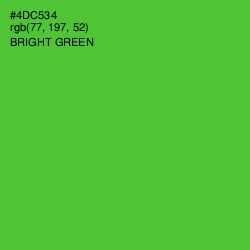 #4DC534 - Bright Green Color Image