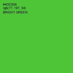 #4DC536 - Bright Green Color Image