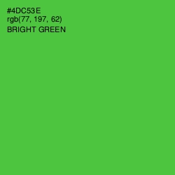 #4DC53E - Bright Green Color Image