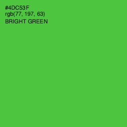 #4DC53F - Bright Green Color Image