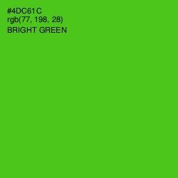 #4DC61C - Bright Green Color Image