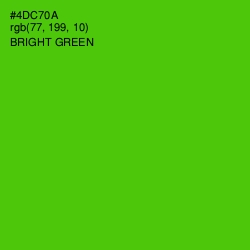 #4DC70A - Bright Green Color Image