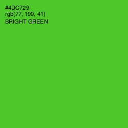 #4DC729 - Bright Green Color Image