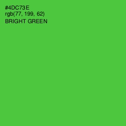 #4DC73E - Bright Green Color Image