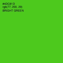 #4DC81D - Bright Green Color Image