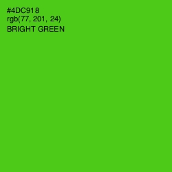 #4DC918 - Bright Green Color Image