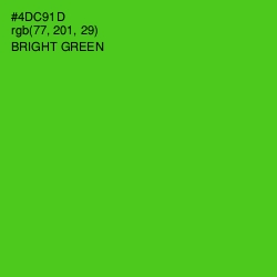 #4DC91D - Bright Green Color Image