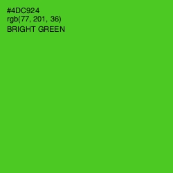 #4DC924 - Bright Green Color Image