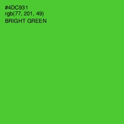 #4DC931 - Bright Green Color Image