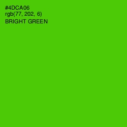 #4DCA06 - Bright Green Color Image