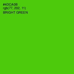 #4DCA0B - Bright Green Color Image