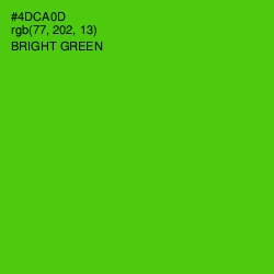 #4DCA0D - Bright Green Color Image