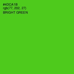 #4DCA1B - Bright Green Color Image