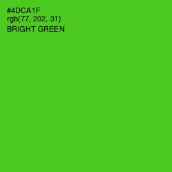 #4DCA1F - Bright Green Color Image