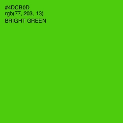 #4DCB0D - Bright Green Color Image