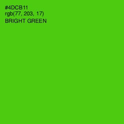 #4DCB11 - Bright Green Color Image