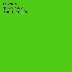 #4DCB15 - Bright Green Color Image