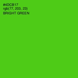 #4DCB17 - Bright Green Color Image