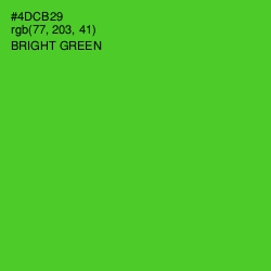#4DCB29 - Bright Green Color Image