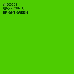 #4DCC01 - Bright Green Color Image