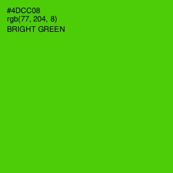 #4DCC08 - Bright Green Color Image