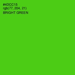 #4DCC15 - Bright Green Color Image