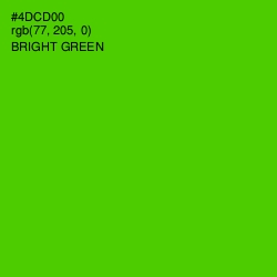 #4DCD00 - Bright Green Color Image