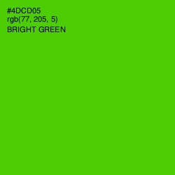 #4DCD05 - Bright Green Color Image