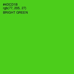 #4DCD1B - Bright Green Color Image