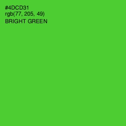 #4DCD31 - Bright Green Color Image