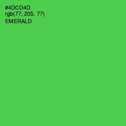 #4DCD4D - Emerald Color Image