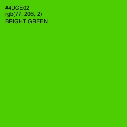 #4DCE02 - Bright Green Color Image