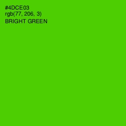 #4DCE03 - Bright Green Color Image