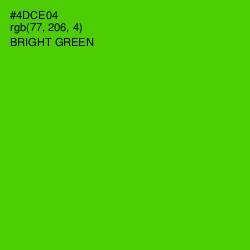 #4DCE04 - Bright Green Color Image