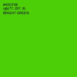 #4DCF08 - Bright Green Color Image