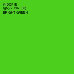 #4DCF1E - Bright Green Color Image