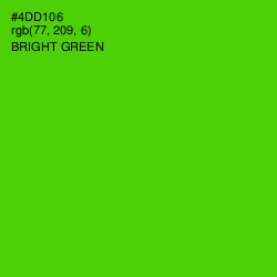 #4DD106 - Bright Green Color Image