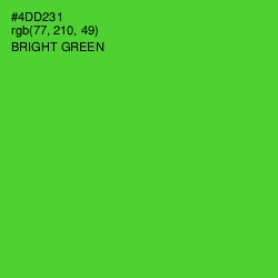 #4DD231 - Bright Green Color Image