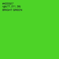 #4DD327 - Bright Green Color Image