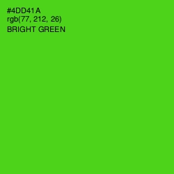 #4DD41A - Bright Green Color Image
