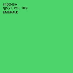 #4DD46A - Emerald Color Image
