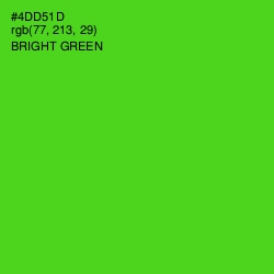 #4DD51D - Bright Green Color Image