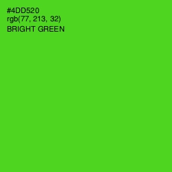 #4DD520 - Bright Green Color Image