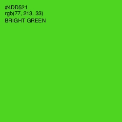 #4DD521 - Bright Green Color Image