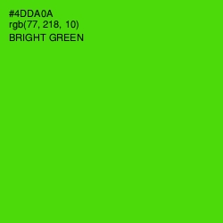 #4DDA0A - Bright Green Color Image