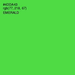 #4DDA43 - Emerald Color Image