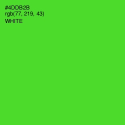 #4DDB2B - Bright Green Color Image