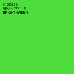 #4DDE3D - Bright Green Color Image